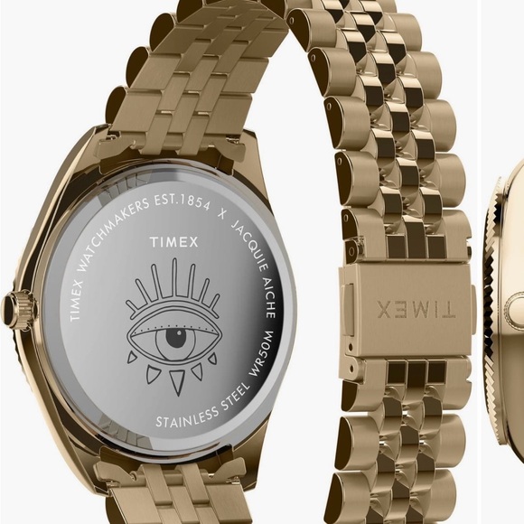 Timex x Jacquie Aiche evil eye Gold Watch with Eye Motif - Picture 2 of 12